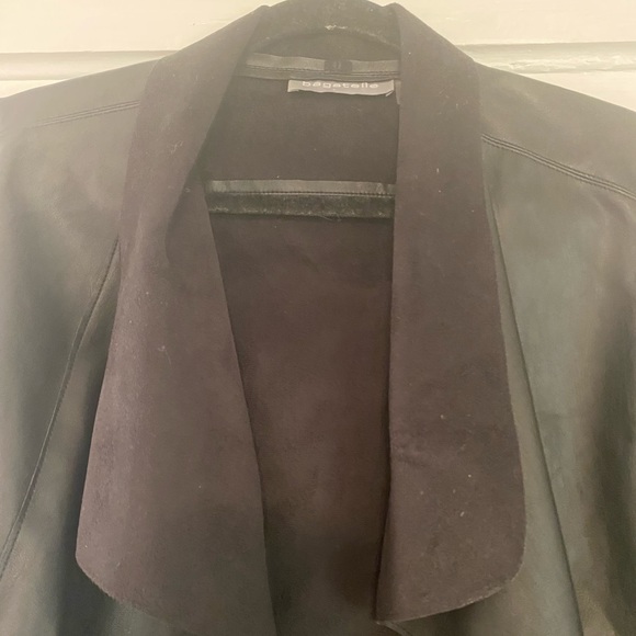 Bagatelle Faux Leather Drape Jacket - Picture 2 of 5
